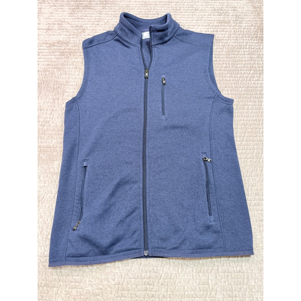 SOUTHERN TIDE Men's Full Zip Performance Fleece Vest Blue Size Medium